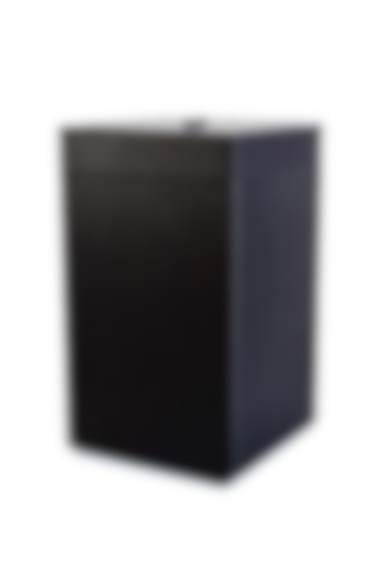 Black Leatherette Square Laundry Basket by ICHKAN