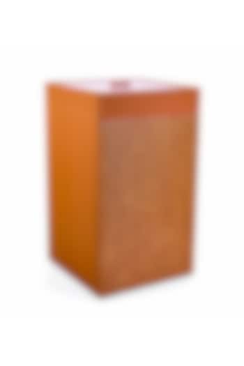 Tan Leatherette Square Laundry Basket by ICHKAN