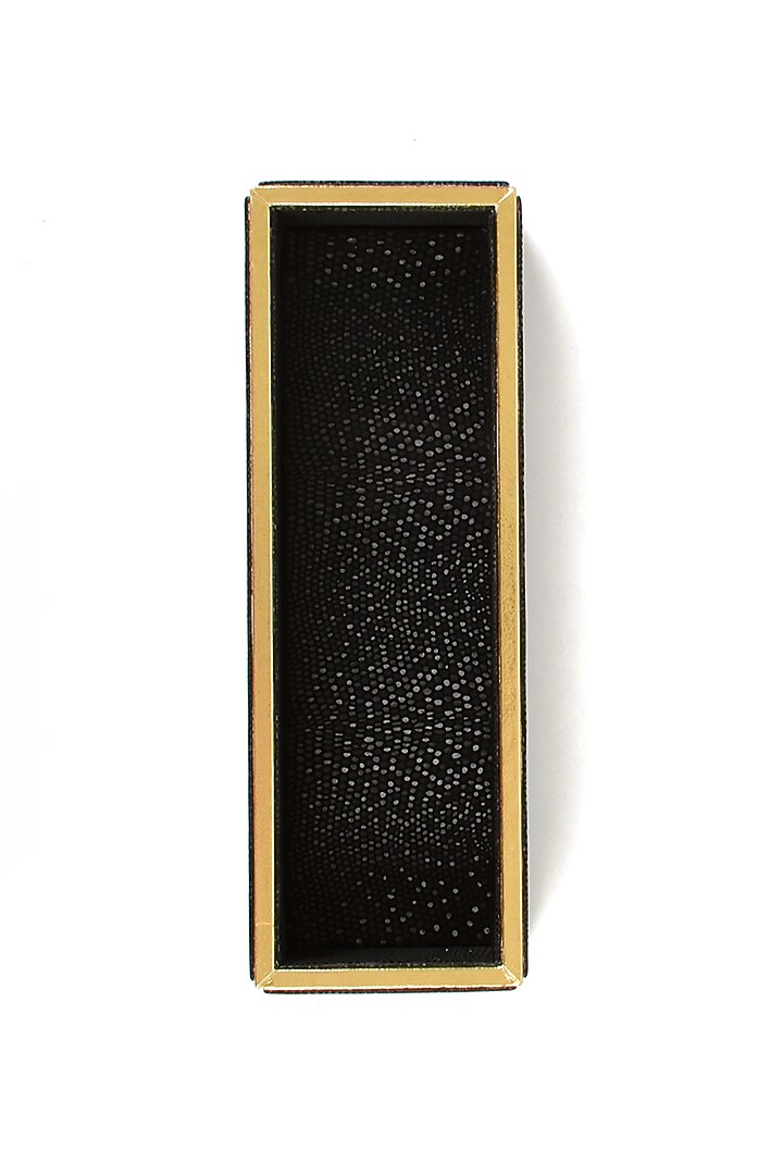 Black Leatherette Cutlery Tray by ICHKAN at Pernia's Pop Up Shop