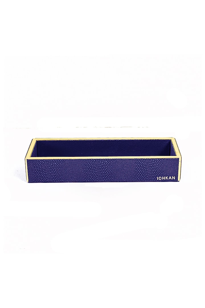 Blue Leatherette Cutlery Tray by ICHKAN at Pernia's Pop Up Shop