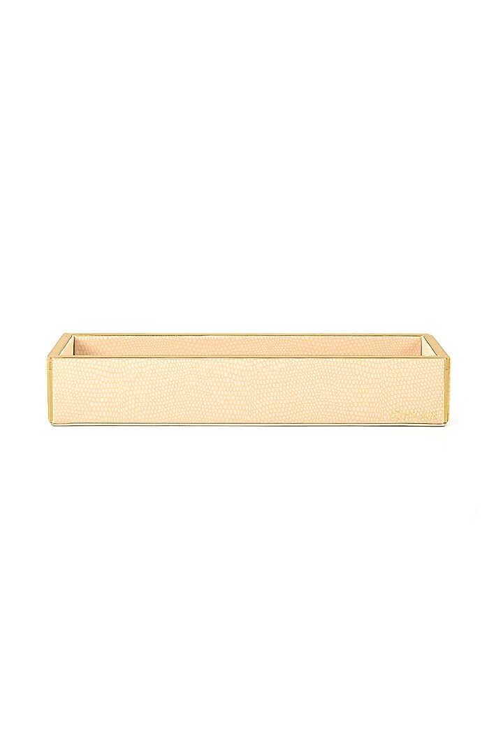 Ivory Leatherette Cutlery Tray by ICHKAN at Pernia's Pop Up Shop