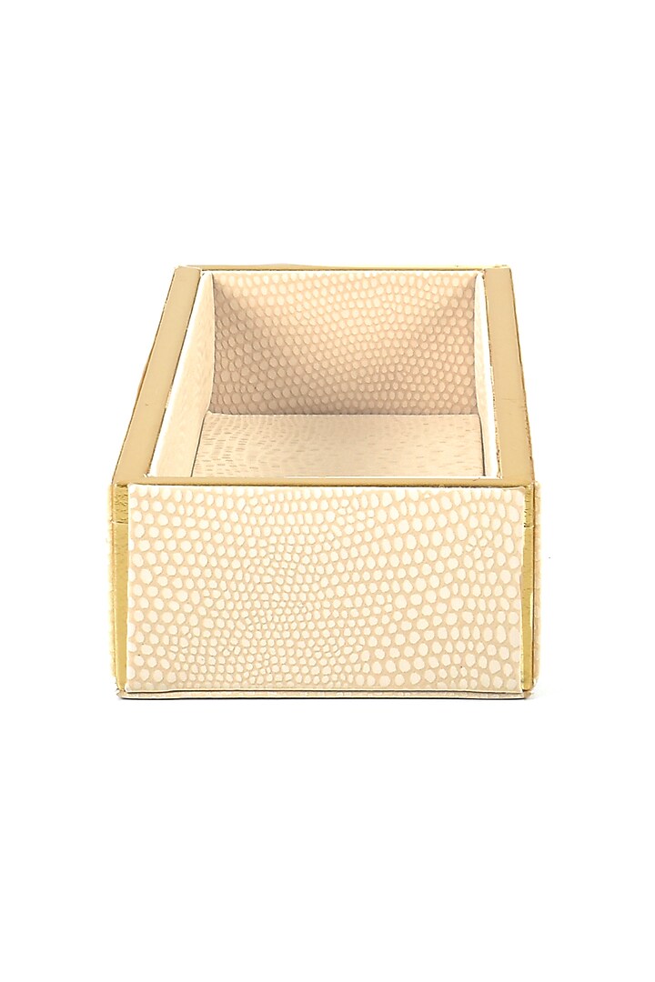 Ivory Leatherette Cutlery Tray by ICHKAN at Pernia's Pop Up Shop