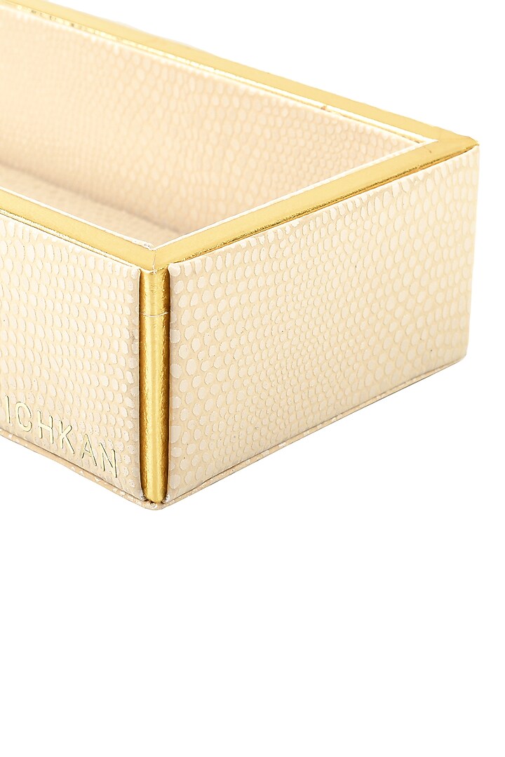 Ivory Leatherette Cutlery Tray by ICHKAN at Pernia's Pop Up Shop