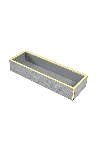 Grey Leatherette Cutlery Tray by ICHKAN