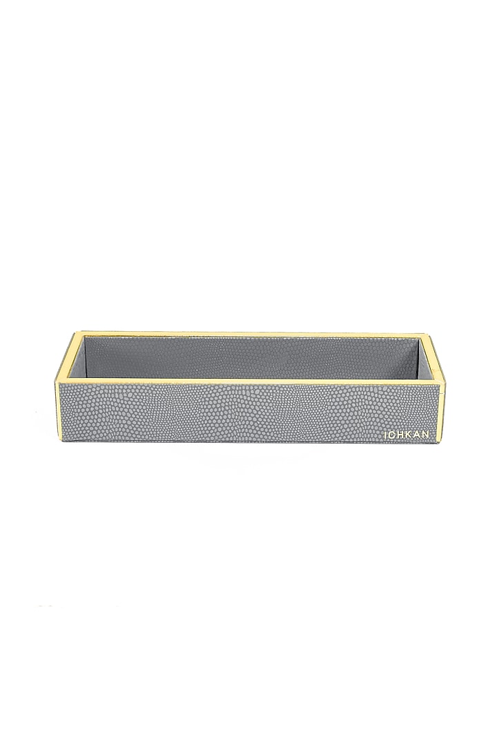 Grey Leatherette Cutlery Tray by ICHKAN at Pernia's Pop Up Shop