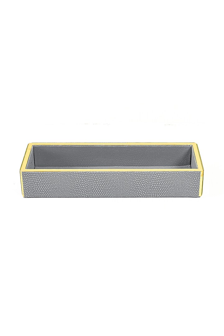 Grey Leatherette Cutlery Tray by ICHKAN at Pernia's Pop Up Shop