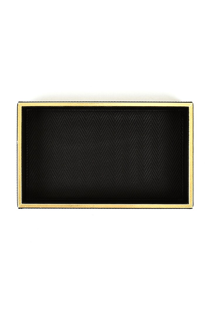 Black Leather Towel Tray by ICHKAN at Pernia's Pop Up Shop