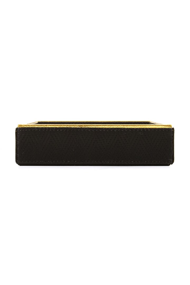 Black Leather Towel Tray by ICHKAN at Pernia's Pop Up Shop
