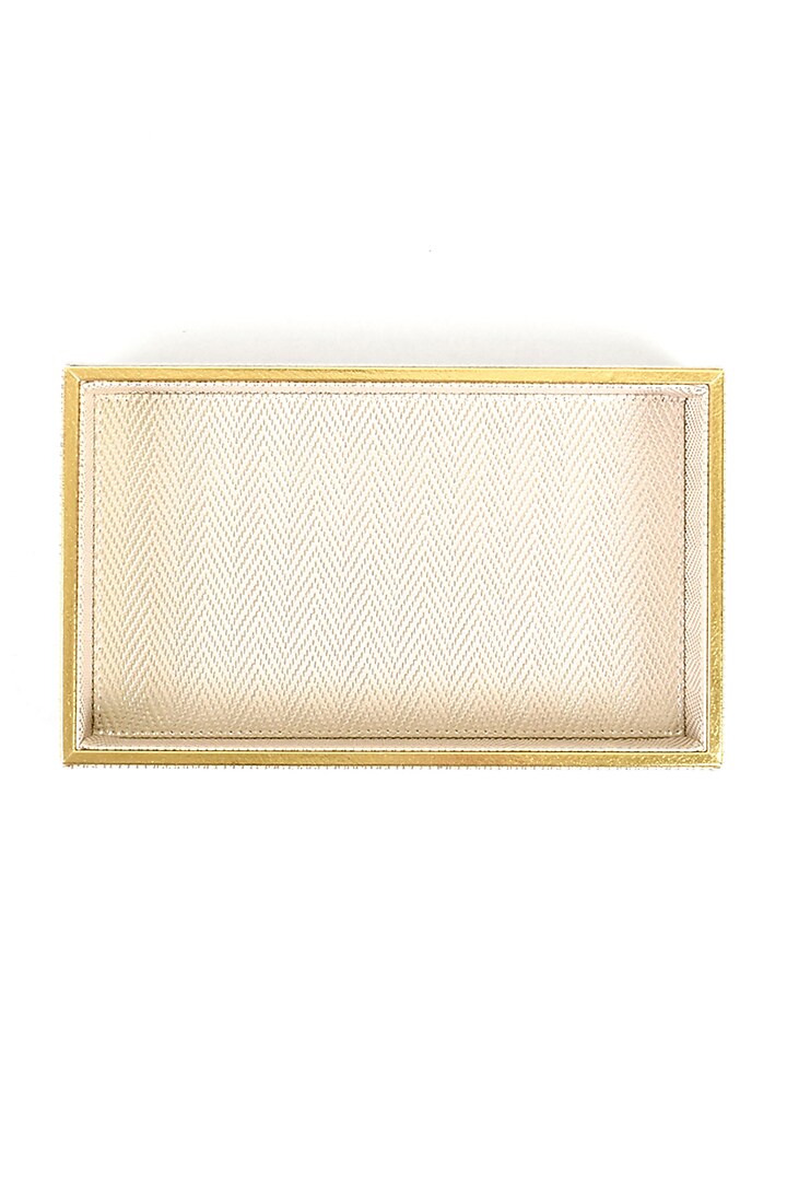 White Leather Towel Tray by ICHKAN at Pernia's Pop Up Shop