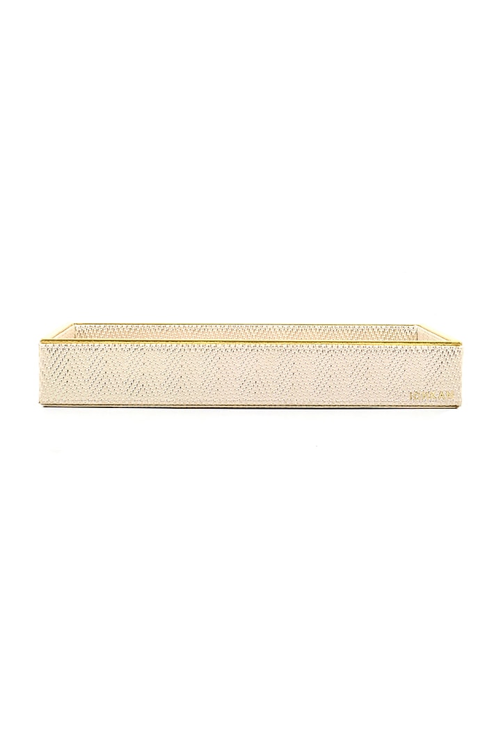 White Leather Towel Tray by ICHKAN at Pernia's Pop Up Shop