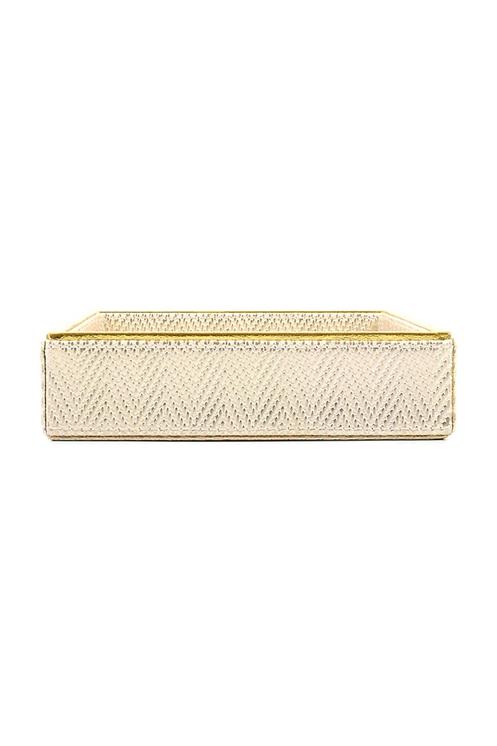 White Leather Towel Tray by ICHKAN at Pernia's Pop Up Shop