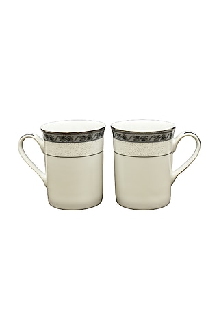 Grey Mariella Porcelain Mug Set by ICHKAN