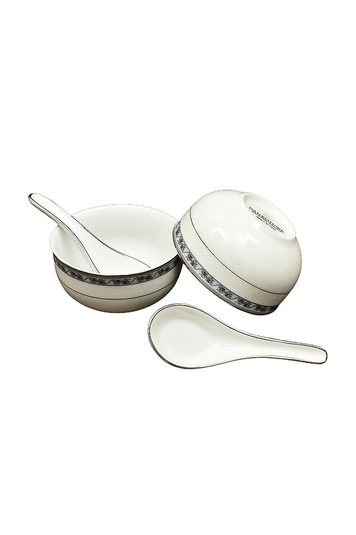 Grey Porcelain Dinner Set of 21 by ICHKAN at Pernia's Pop Up Shop