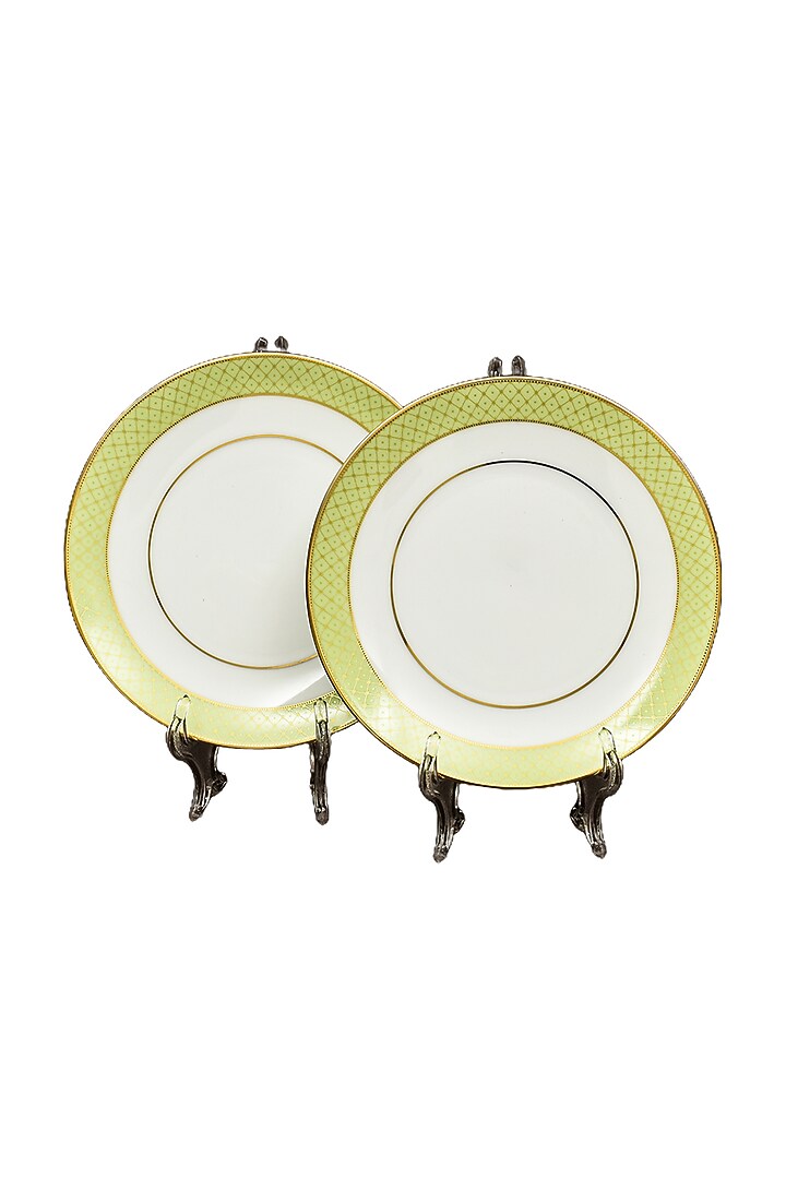 Green Porcelain Dinner Set Of 21 by ICHKAN at Pernia's Pop Up Shop