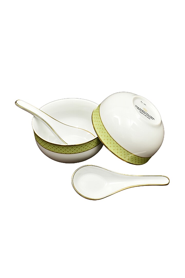 Green Porcelain Dinner Set of 27 by ICHKAN at Pernia's Pop Up Shop