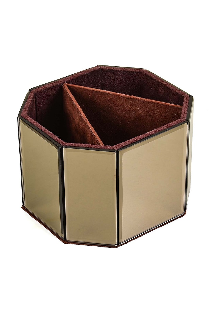 Brown Mirror & MDF Storage Box by ICHKAN at Pernia's Pop Up Shop