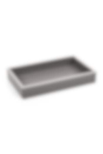 Grey Leatherette & MDF Towel Tray by ICHKAN