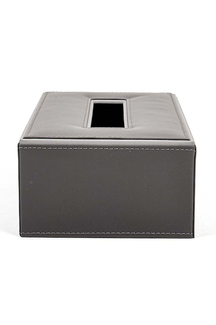 Grey Leatherette & MDF Tissue Box by ICHKAN at Pernia's Pop Up Shop