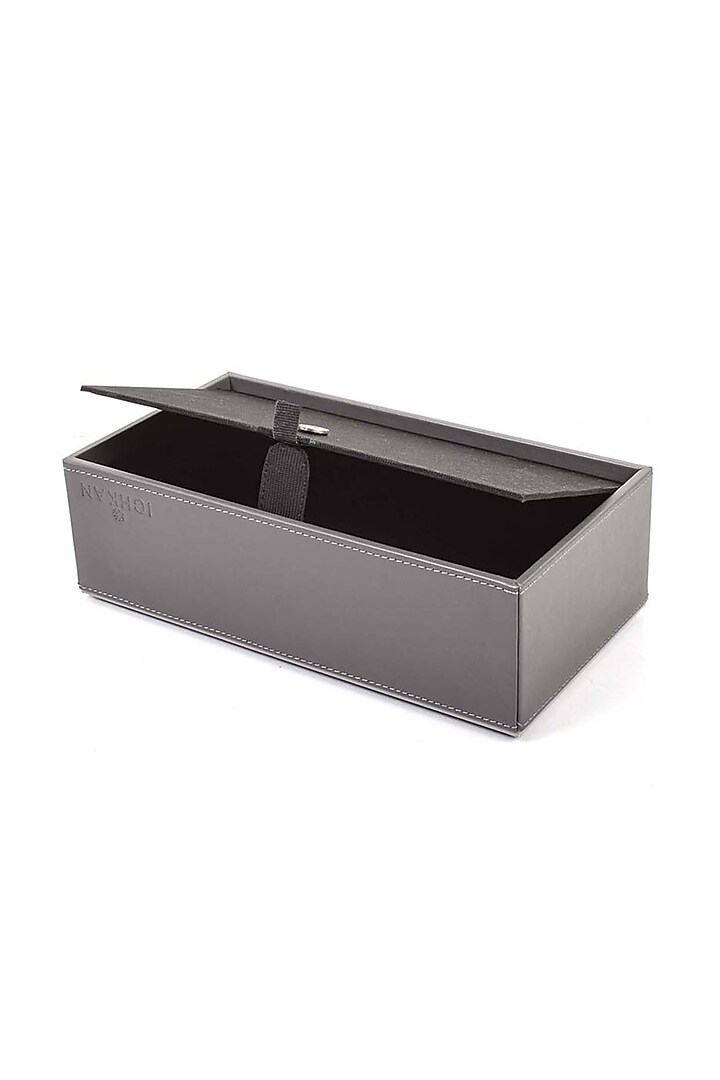 Grey Leatherette & MDF Tissue Box by ICHKAN at Pernia's Pop Up Shop