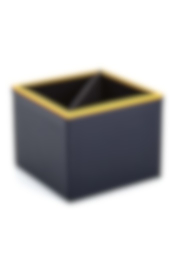 Blue Leatherette & MDF Pen Holder by ICHKAN at Pernia's Pop Up Shop