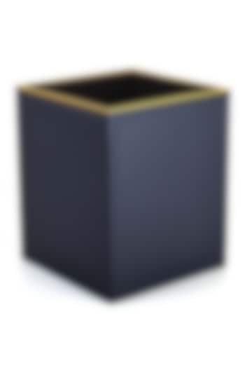 Blue Leatherette & MDF Dustbin by ICHKAN at Pernia's Pop Up Shop