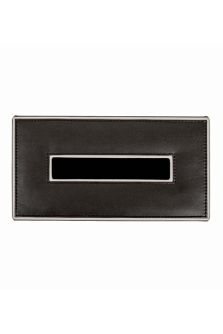 Black Leatherette & MDF Tissue Box by ICHKAN at Pernia's Pop Up Shop