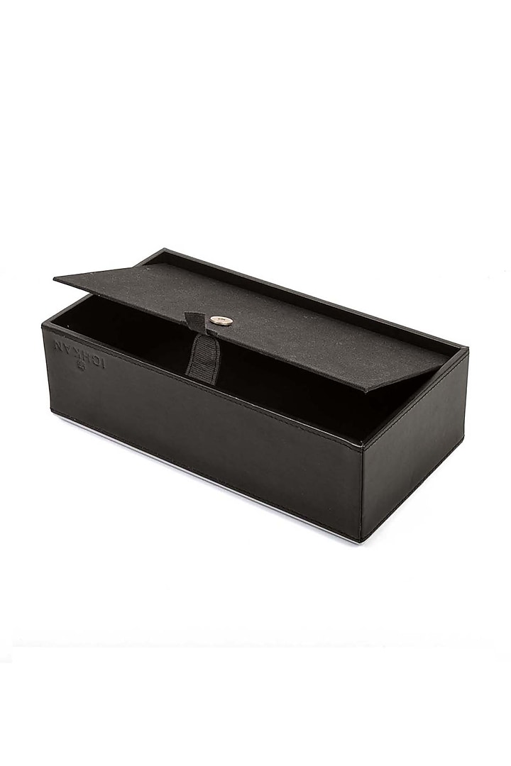 Black Leatherette & MDF Tissue Box by ICHKAN at Pernia's Pop Up Shop