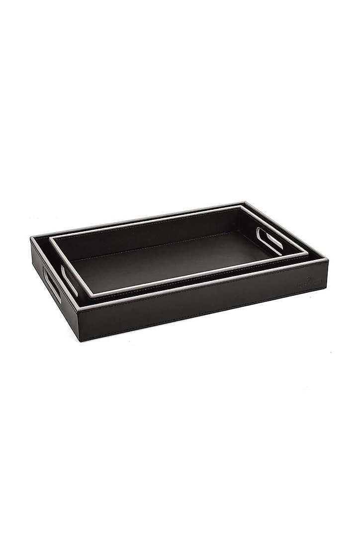 Black Leatherette & MDF Tray Design by ICHKAN at Pernia's Pop Up Shop 2024