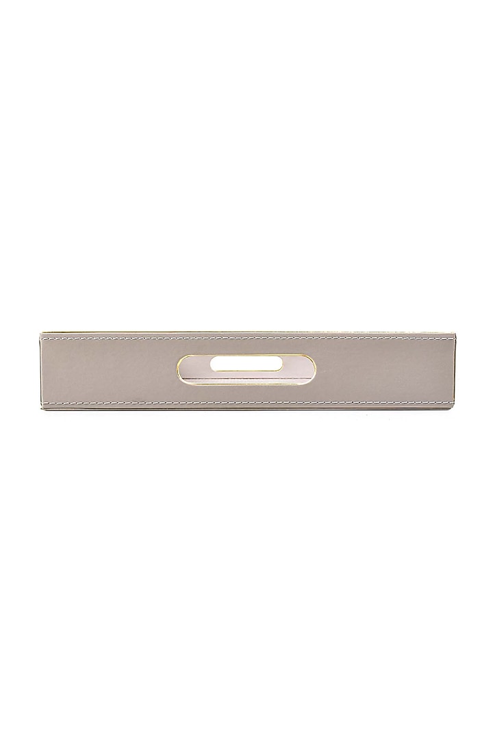 Grey Leatherette & Synthetic Cane Tray by ICHKAN at Pernia's Pop Up Shop