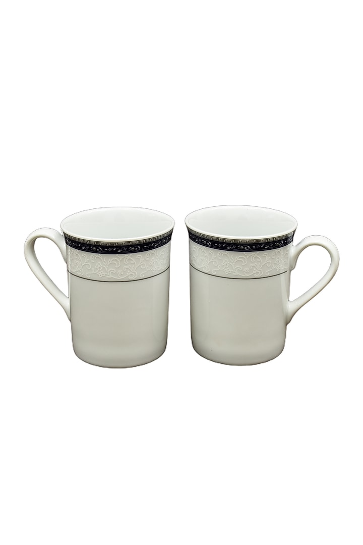 Blue Porcelain Mug Set (Set of 6) by ICHKAN at Pernia's Pop Up Shop