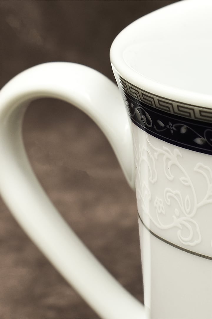 Blue Porcelain Mug Set (Set of 6) by ICHKAN at Pernia's Pop Up Shop