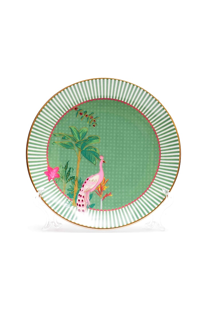 Green Porcelain Dinner Set (Set of 21) by ICHKAN at Pernia's Pop Up Shop