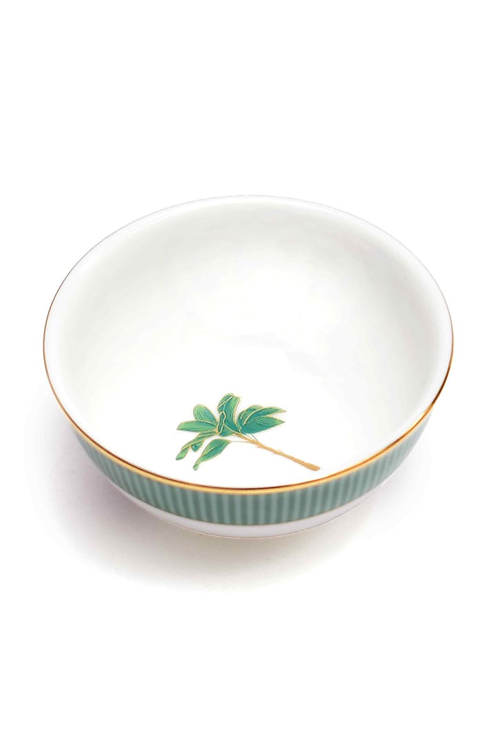 Green Porcelain Dinner Set (Set of 21) by ICHKAN at Pernia's Pop Up Shop