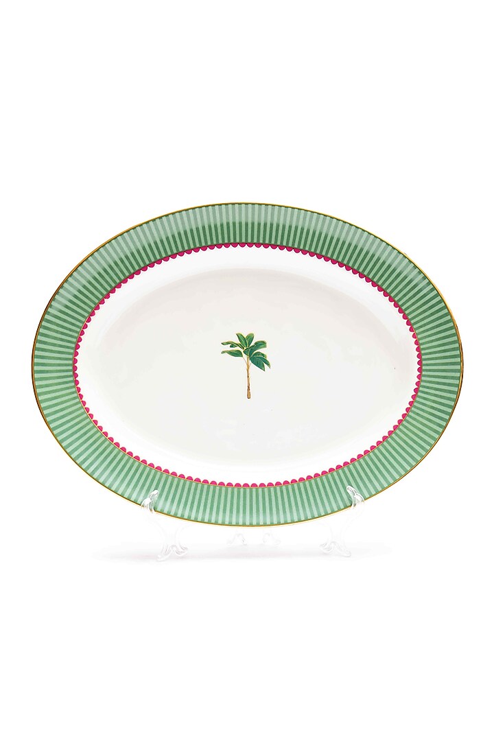 Green Porcelain Dinner Set (Set of 33) by ICHKAN at Pernia's Pop Up Shop