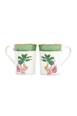 Green Porcelain Mug (Set of 2) by ICHKAN