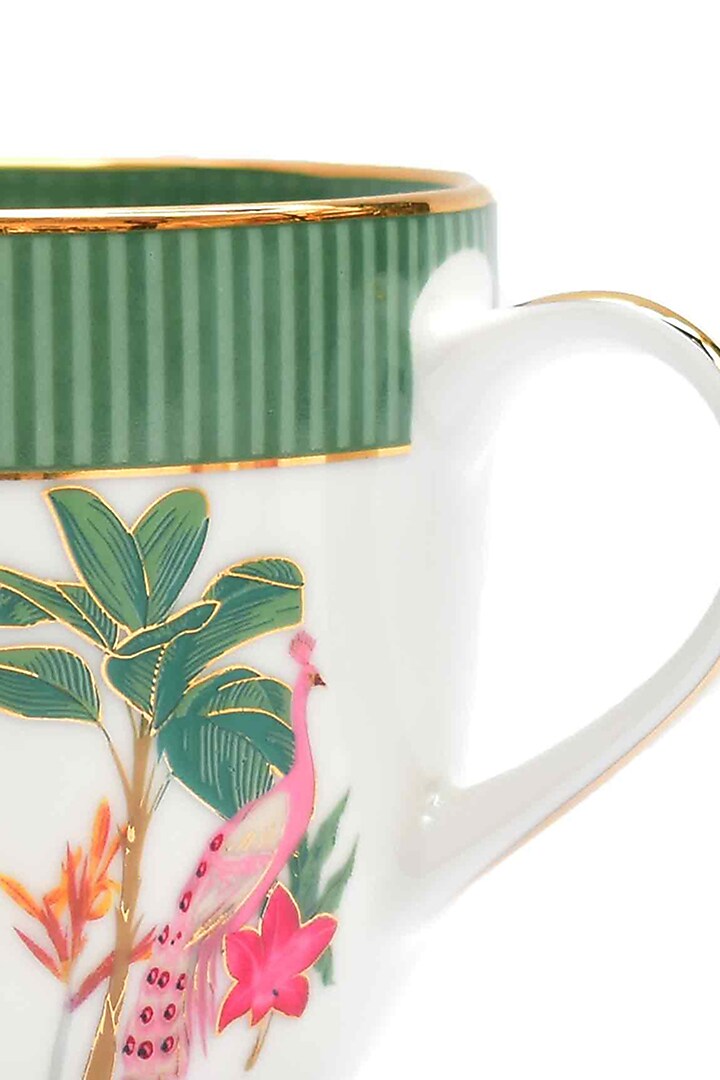 Green Porcelain Mug Set (Set of 6) by ICHKAN at Pernia's Pop Up Shop