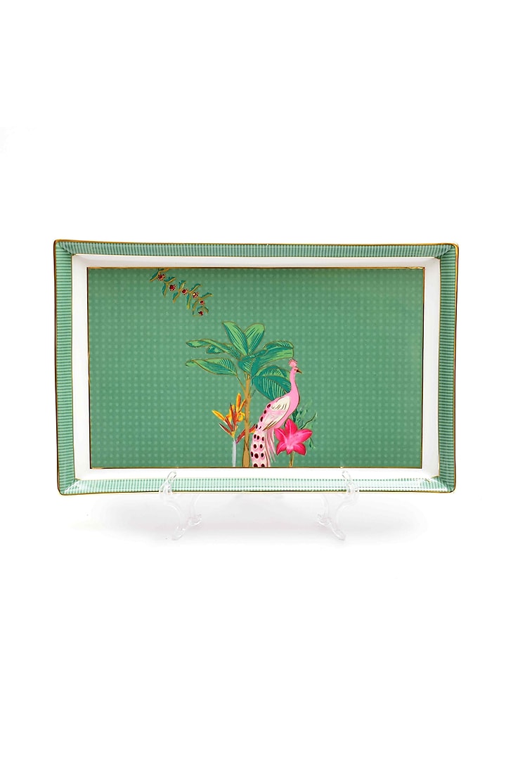 Green Porcelain Tray by ICHKAN at Pernia's Pop Up Shop