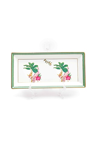 Green Porcelain Small Platter by ICHKAN