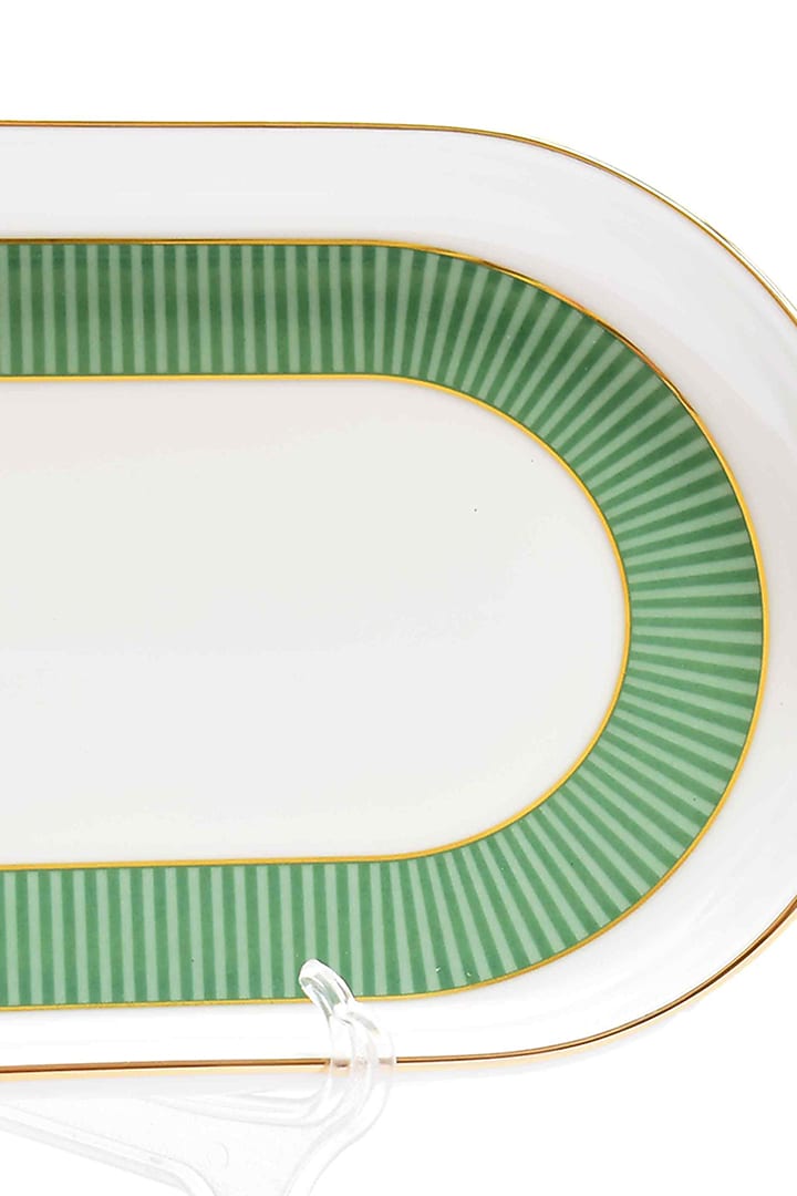 Green Porcelain Oval Platter by ICHKAN at Pernia's Pop Up Shop