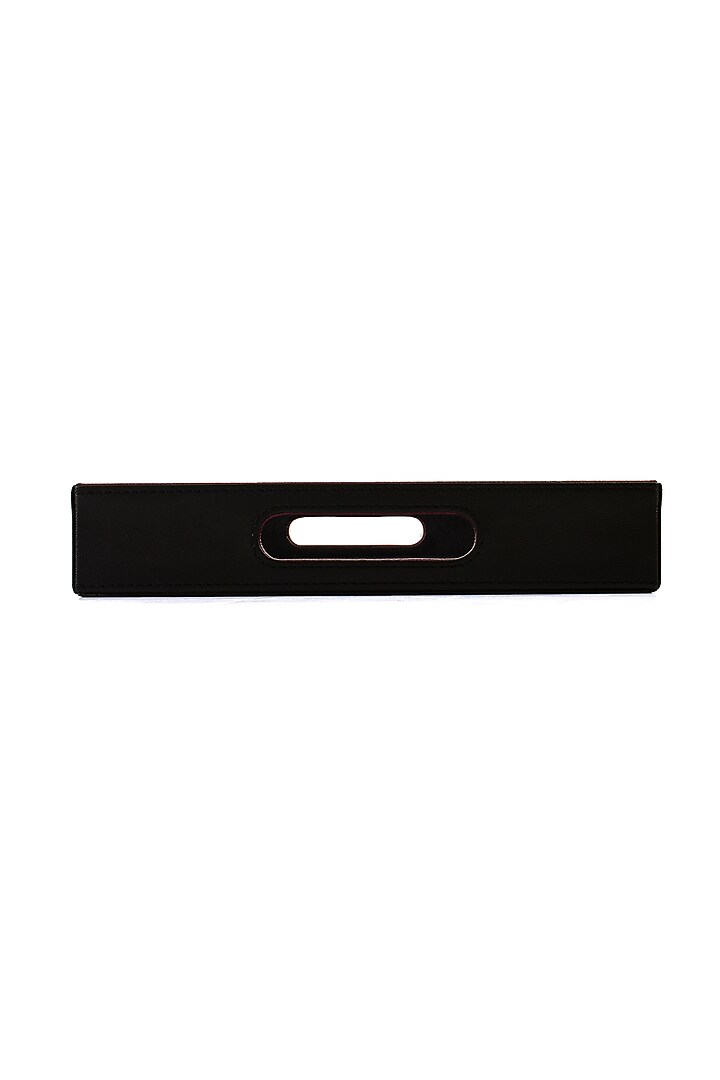 Black Leatherette Serving Tray Set by ICHKAN at Pernia's Pop Up Shop