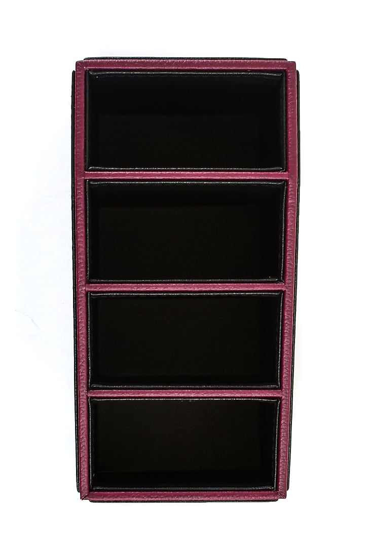 Black Leatherette Desk Organizer by ICHKAN at Pernia's Pop Up Shop