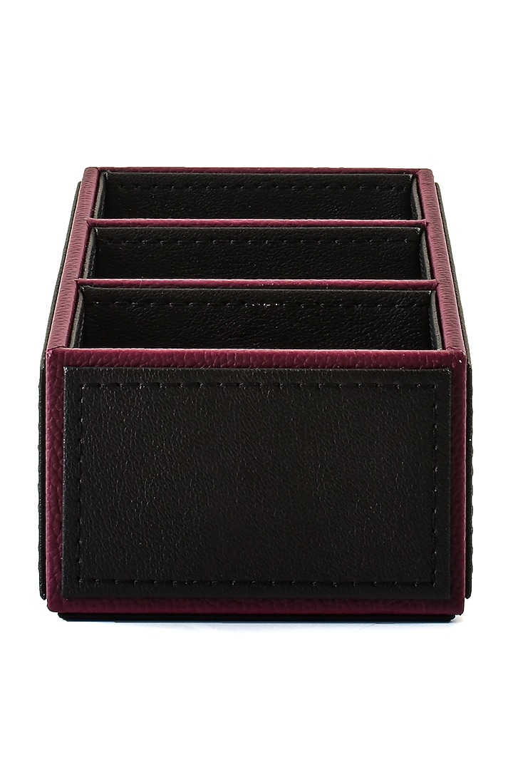 Black Leatherette Desk Organizer by ICHKAN at Pernia's Pop Up Shop
