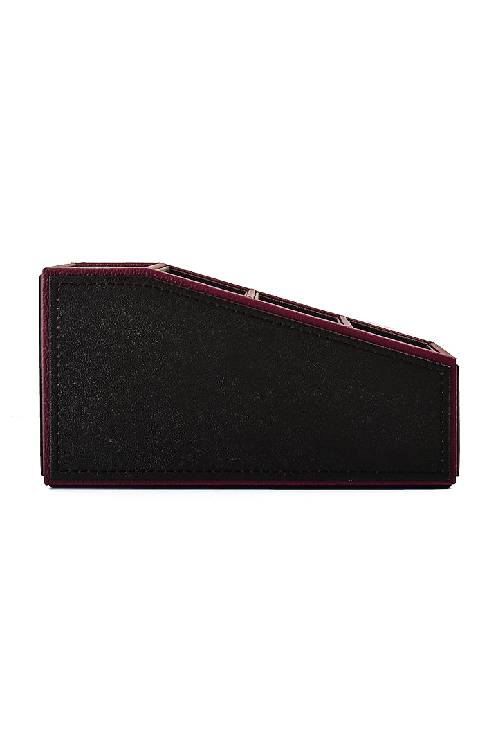 Black Leatherette Desk Organizer by ICHKAN at Pernia's Pop Up Shop