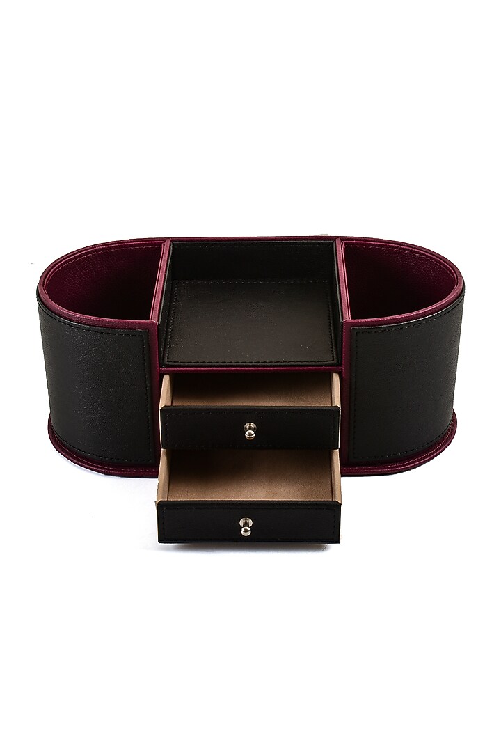 Black Leatherette Table Organizer by ICHKAN at Pernia's Pop Up Shop