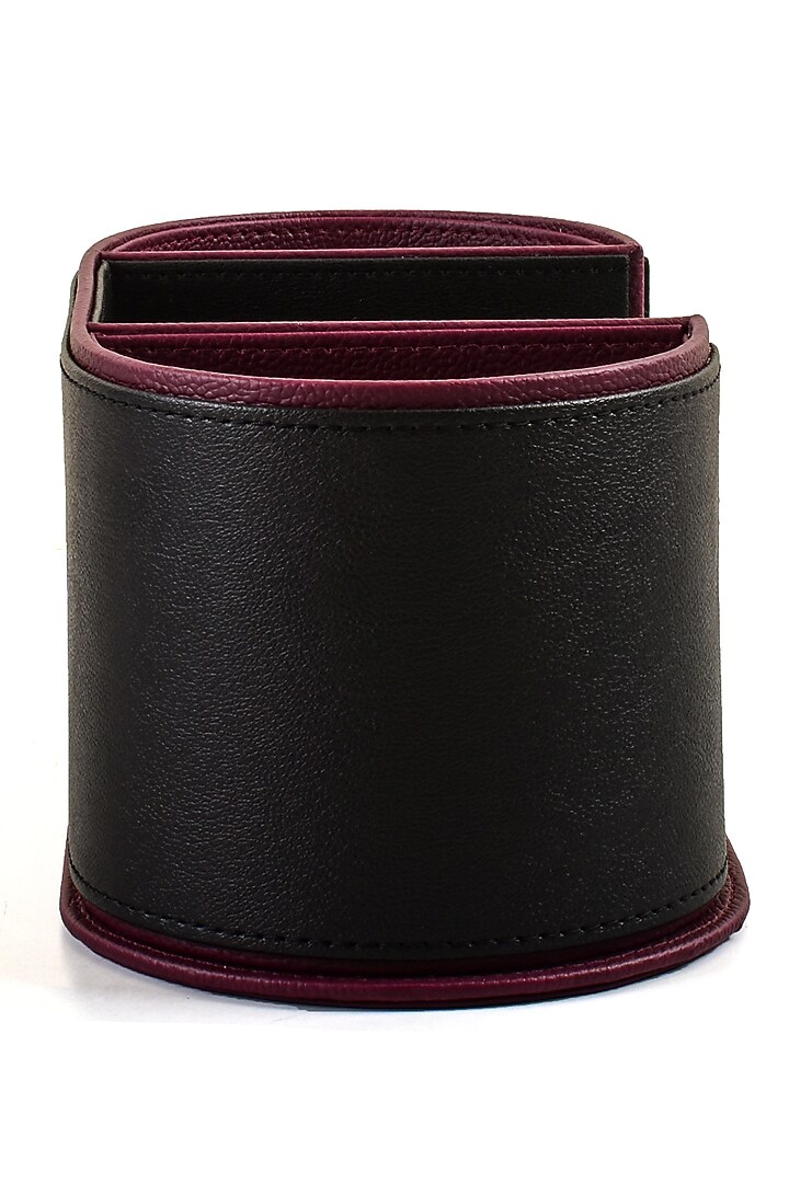 Black Leatherette Table Organizer by ICHKAN at Pernia's Pop Up Shop