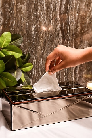 Brown Mirror Tissue Box by ICHKAN