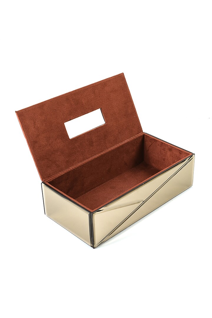 Brown Mirror Tissue Box by ICHKAN at Pernia's Pop Up Shop
