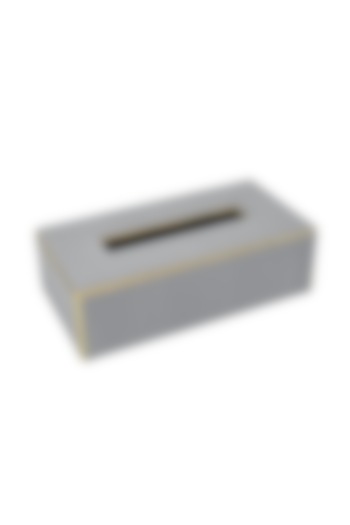Grey Serpentine Rectangular Tissue Box by ICHKAN