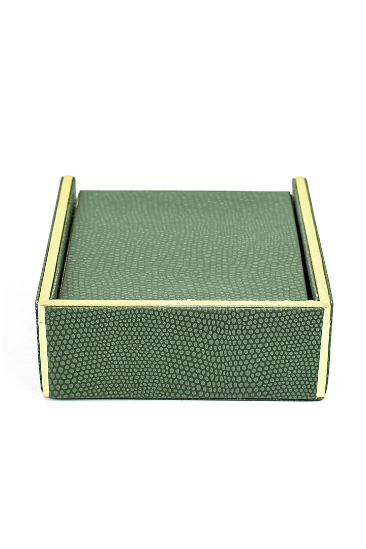 Olive Green Serpentine Coasters (Set of 6) by ICHKAN at Pernia's Pop Up Shop