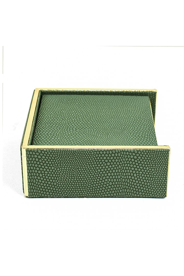 Olive Green Serpentine Coasters (Set of 6) by ICHKAN at Pernia's Pop Up Shop